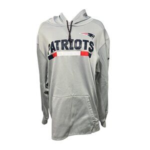 Nike NFL Patriots Dri-Fit Hoodie Sz XXL Gray Mens On Field Apparel Pullover Kang